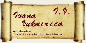 Ivona Vukmirica vizit kartica